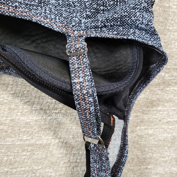 Captiva One Piece Swimsuit Blue Faux Denim Chambray Adjustable Straps Swimwear - Picture 14 of 15